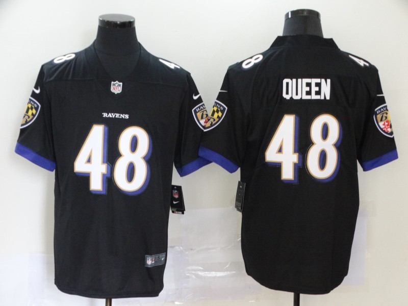 Men's Baltimore Ravens #48 Patrick Queen Black NFL Vapor Untouchable Limited Jersey Men's Baltimore Ravens #48 Patrick Queen Black NFL Vapor Untouchable Limited Jersey